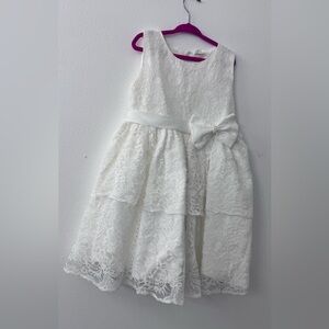 Elegant White Lace Kids Dress